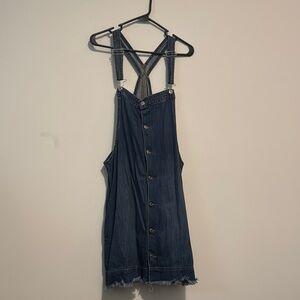 American Eagle XL denim skirtalls/overalls skirt
